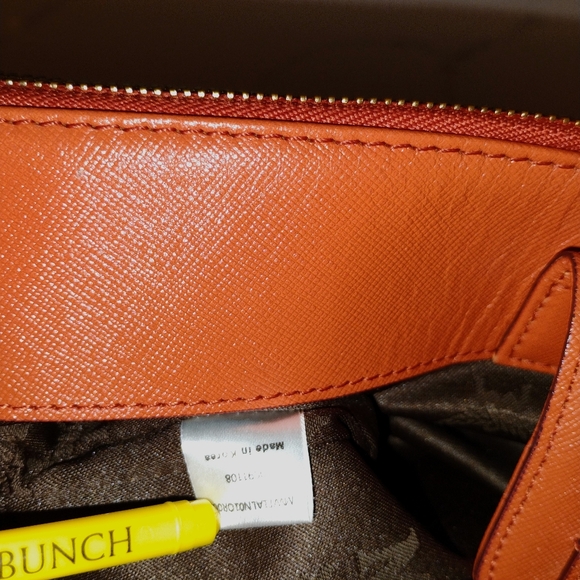 EUC MCM Modern Briefcase/Laptop Bag - Orange Saffiano Leather - Picture 15 of 16